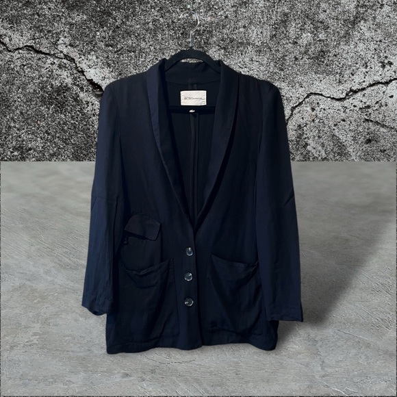 BCBGeneration Black Rayon Blazer - Picture 1 of 12